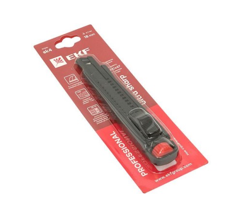 Нож строительно-монтажный 18мм НСМ-80 (SK4) Heavy Duty (до 60кг) Professional EKF ncm-80-pro Нож строительно-монтажный 18мм НСМ-80 (SK4) Heavy Duty (до 60кг) Professional EKF ncm-80-pro